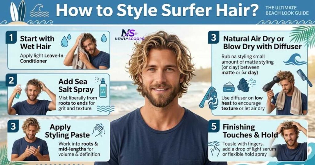 How to Style Surfer Hair?