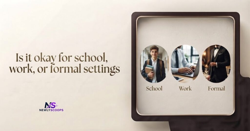 Is it okay for school, work, or formal settings