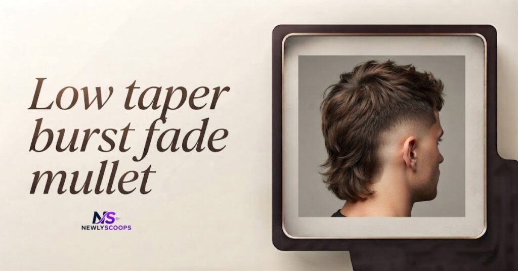 Low taper burst fade mullet