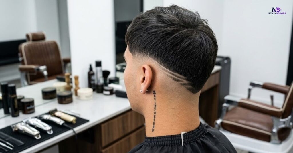 Mid Drop Fade With Design